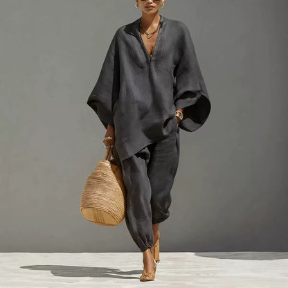 Women's Relaxed Trouser Linen Set