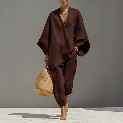 Women's Relaxed Trouser Linen Set