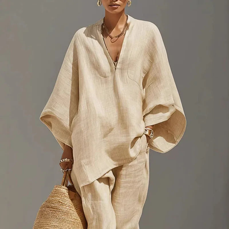 Women's Relaxed Trouser Linen Set