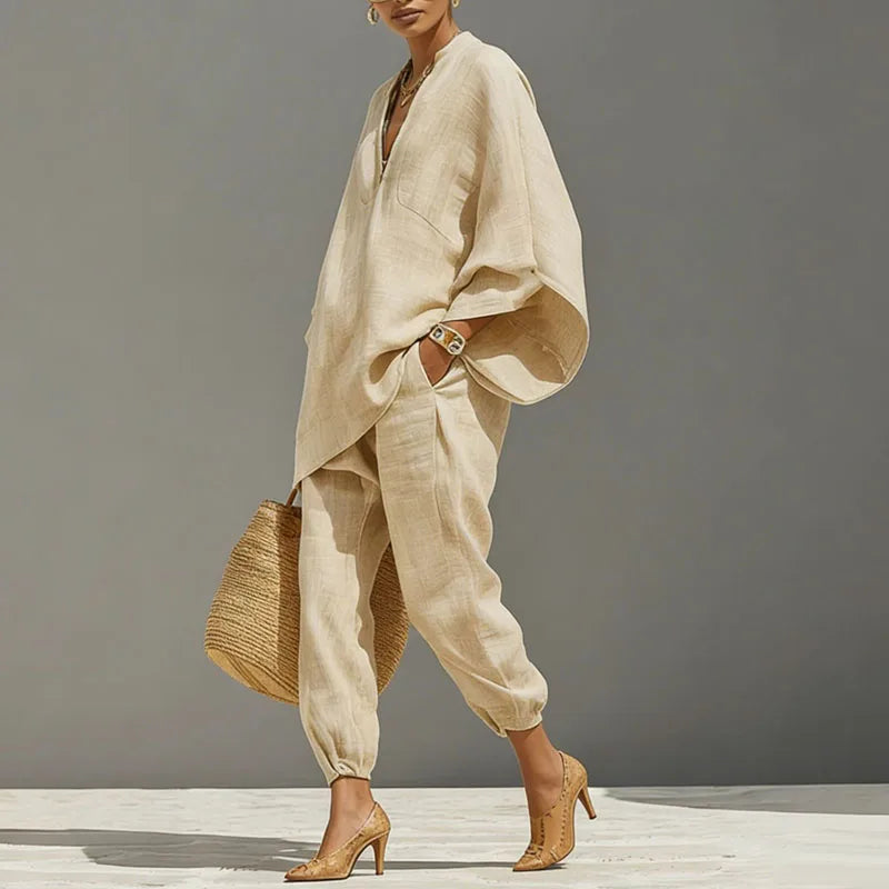 Women's Relaxed Trouser Linen Set