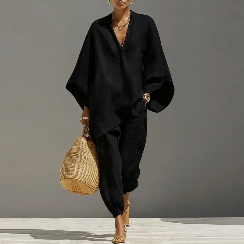 Women's Relaxed Trouser Linen Set