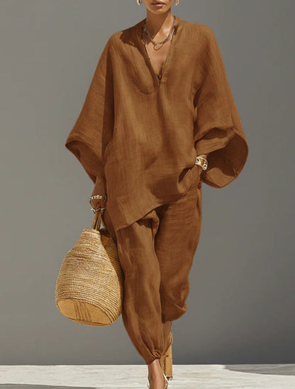 Women's Relaxed Trouser Linen Set