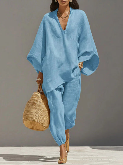 Women's Relaxed Trouser Linen Set