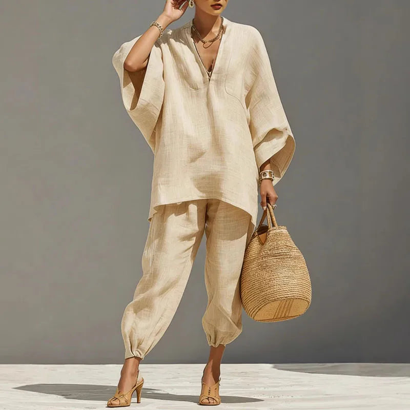 Women's Relaxed Trouser Linen Set