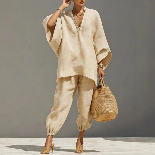 Women's Relaxed Trouser Linen Set