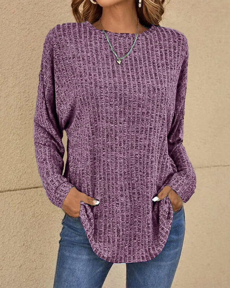 Women's Waffle Knit Pocket Top