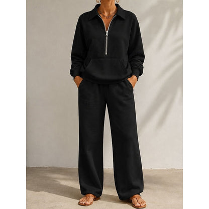 Women's Half Zip Trouser Set