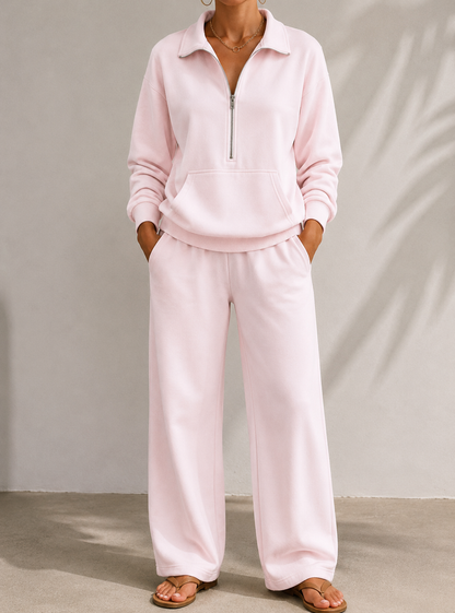 Women's Half Zip Trouser Set