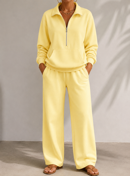 Women's Half Zip Trouser Set