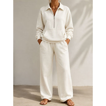 Women's Half Zip Trouser Set