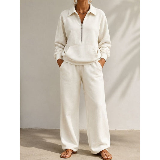 Women's Half Zip Trouser Set