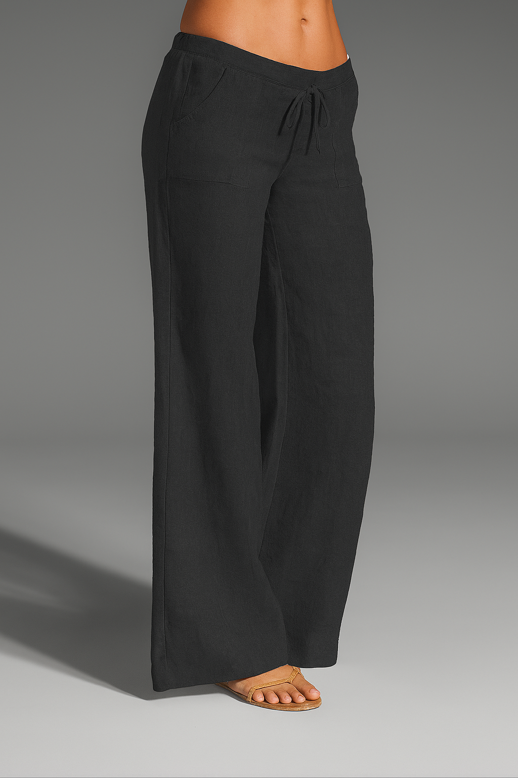 Women's Relaxed Linen Capri Trousers