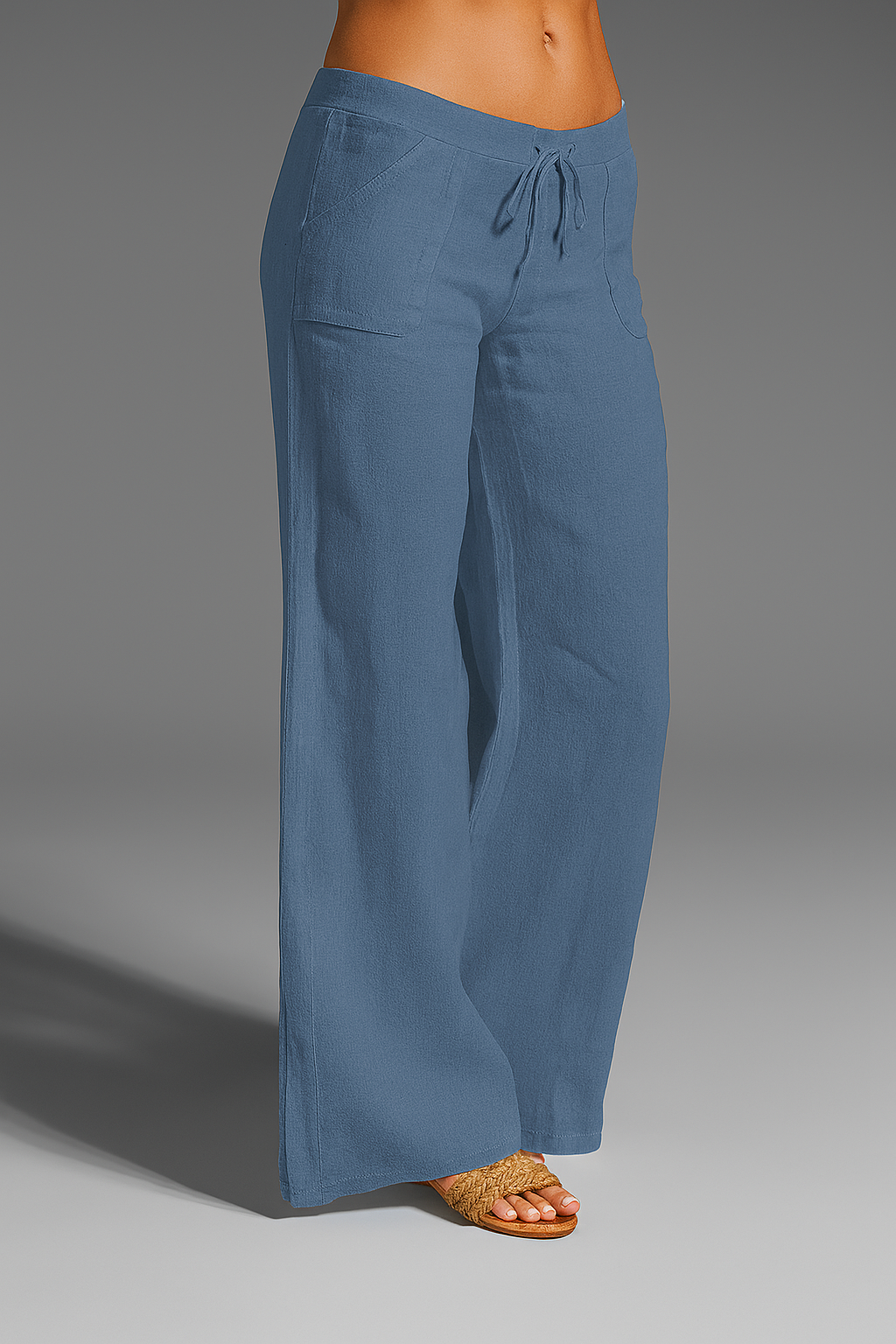 Women's Relaxed Linen Capri Trousers