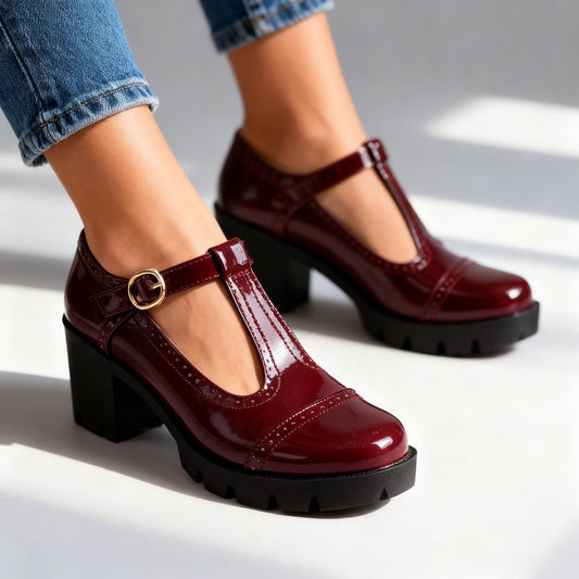 Women's Chunky T-Bar Mary Janes
