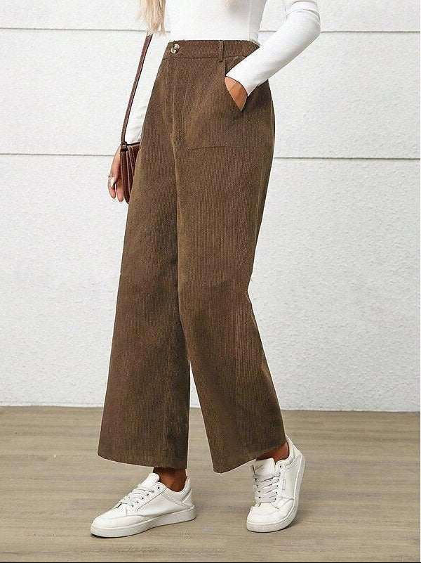 Women's Corduroy Wide Leg Trousers