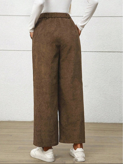 Women's Corduroy Wide Leg Trousers