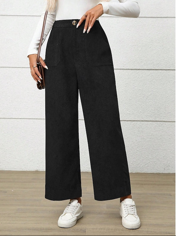 Women's Corduroy Wide Leg Trousers