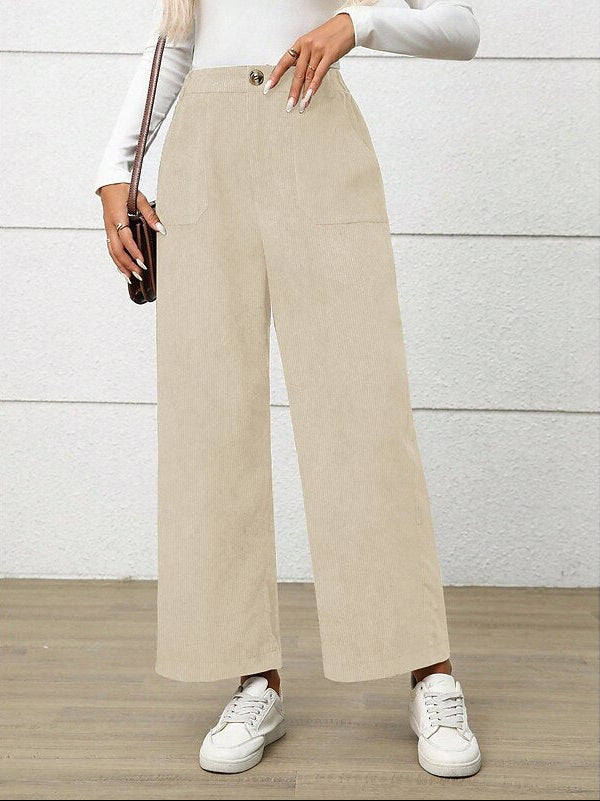 Women's Corduroy Wide Leg Trousers