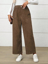 Women's Corduroy Wide Leg Trousers