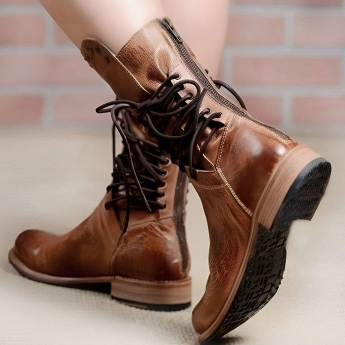 Women's Studded Leather Ankle Boots