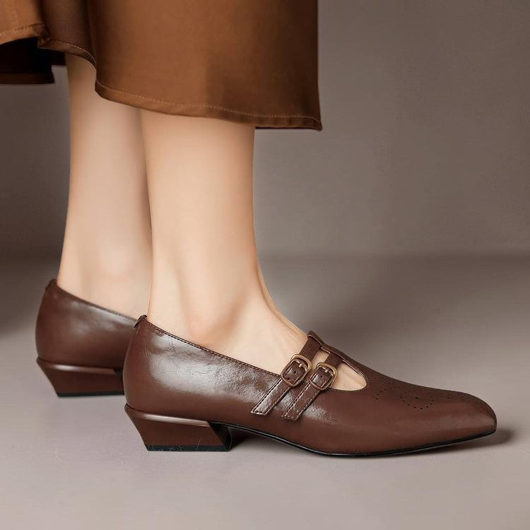 Women's Double Buckle Mary Janes