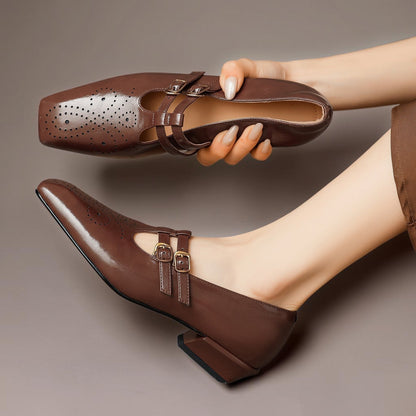 Women's Double Buckle Mary Janes