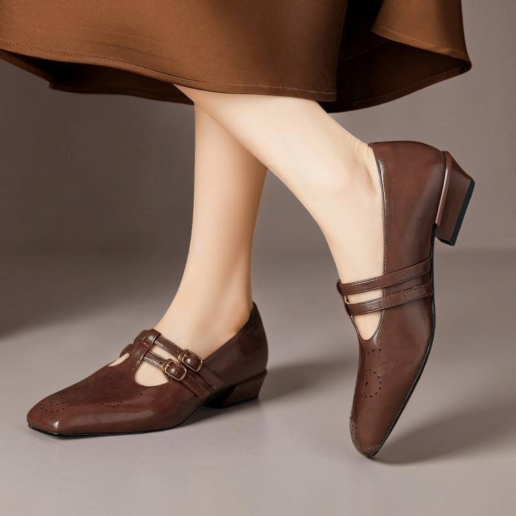 Women's Double Buckle Mary Janes