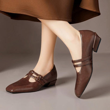 Women's Double Buckle Mary Janes