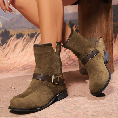 Women's Retro Suede Ankle Boots