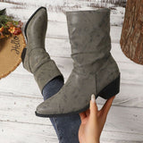 Women's Slouch Leather Ankle Boots