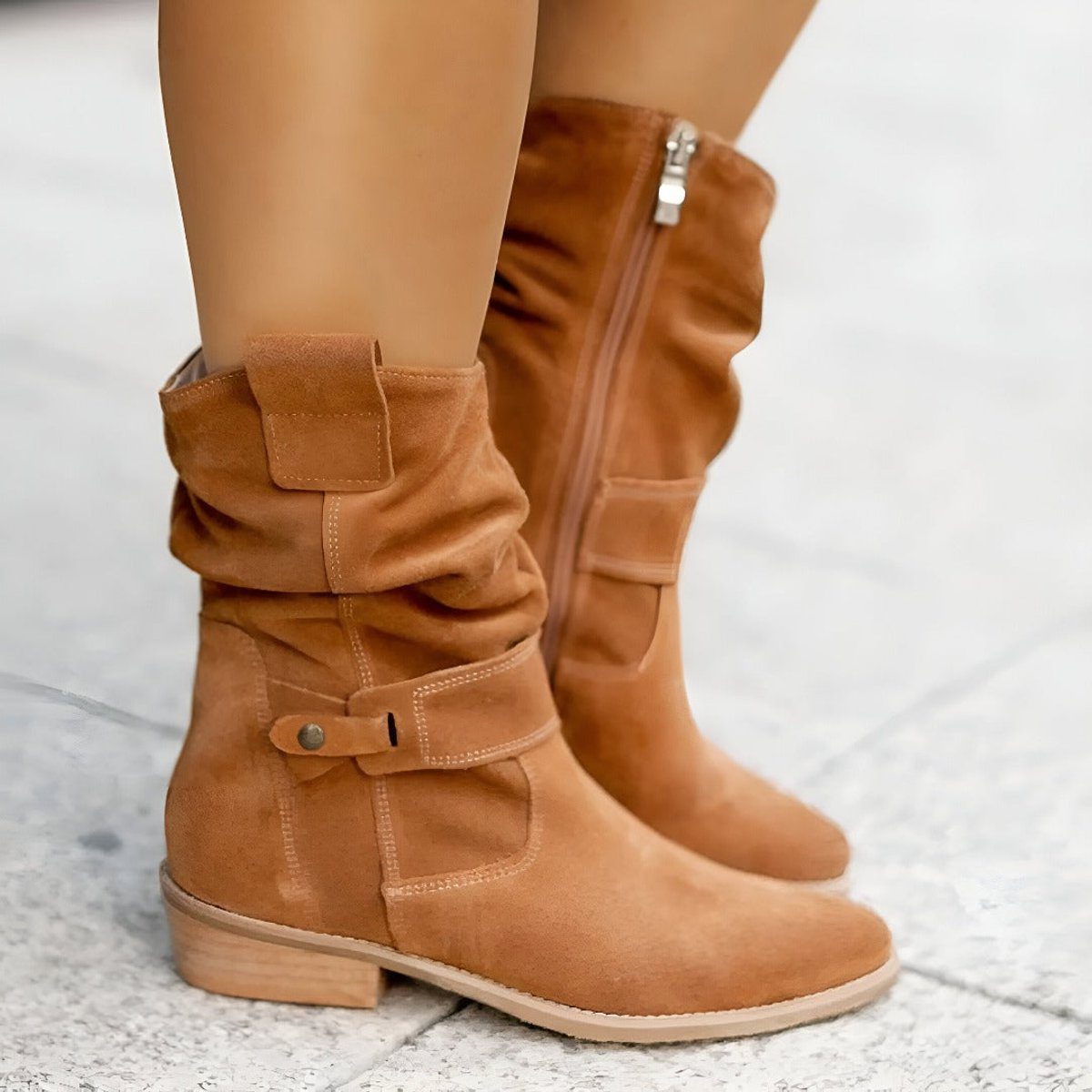 Women's Slouch Suede Mid-Calf Boots