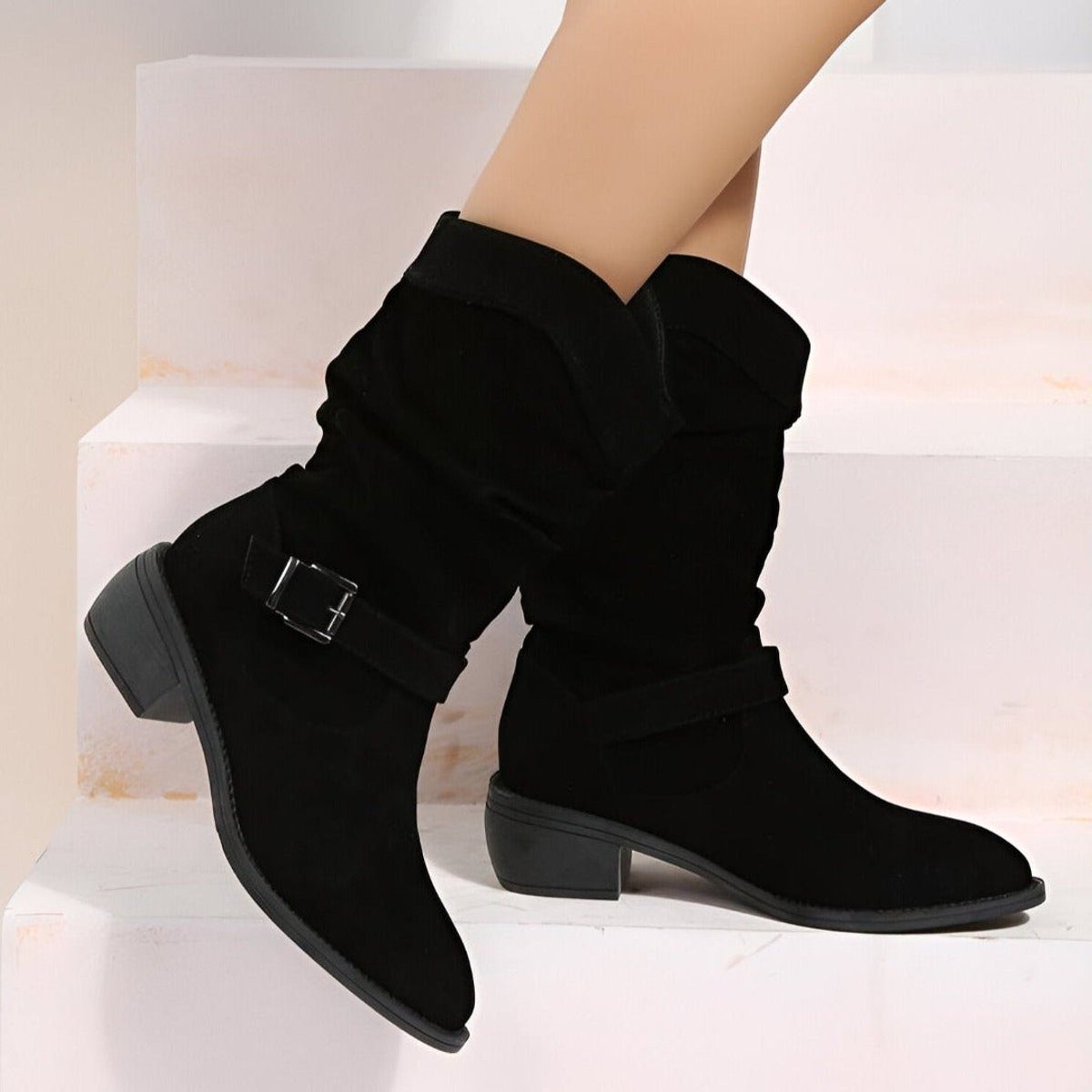 Women's Slouch Suede Mid-Calf Boots