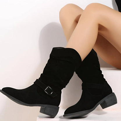 Women's Slouch Suede Mid-Calf Boots