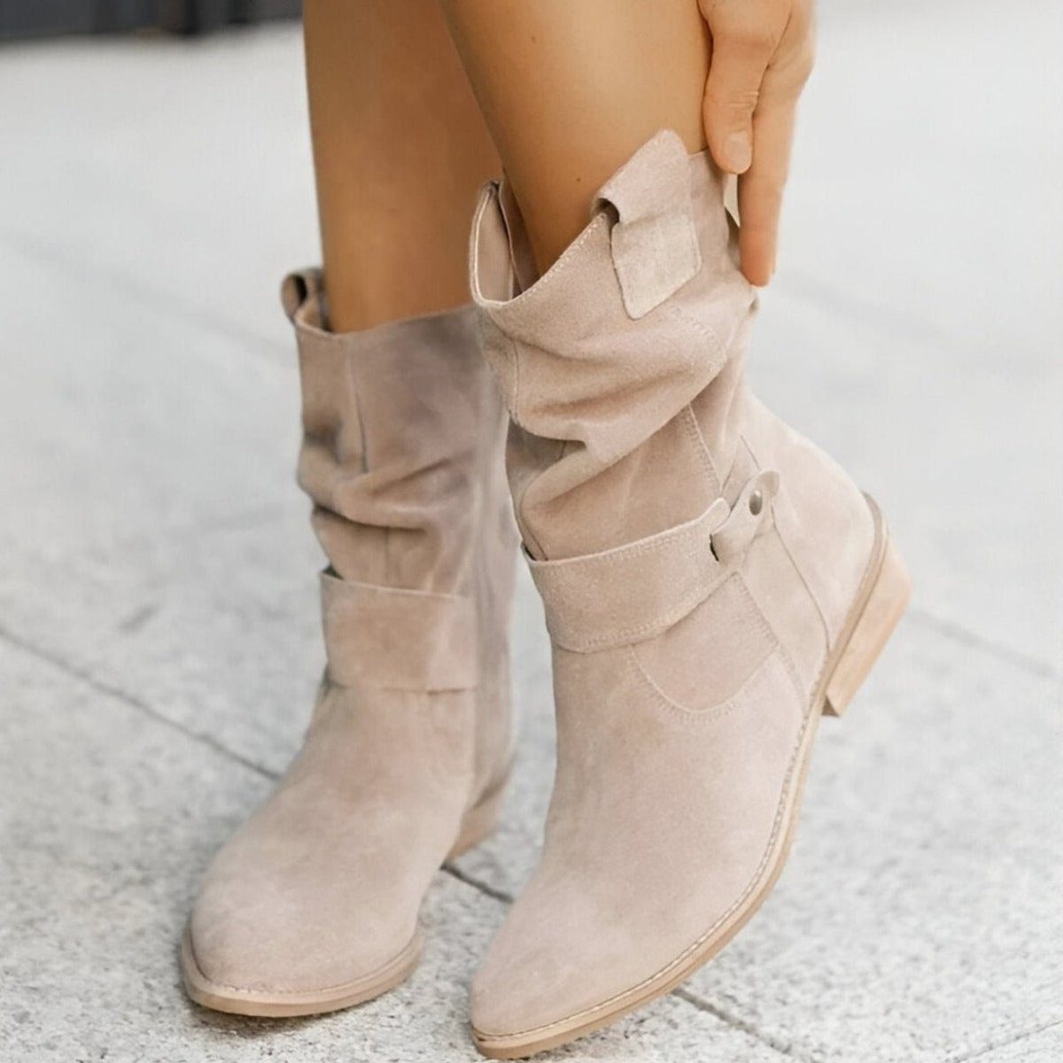 Women's Slouch Suede Mid-Calf Boots