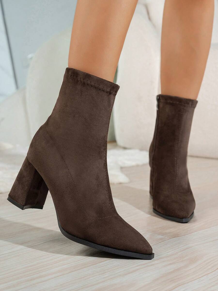 Women's Pointed Leather Ankle Boots