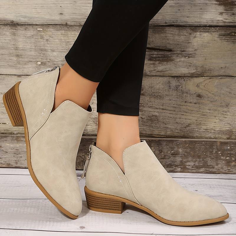 Women's Suede Pointed Ankle Boots