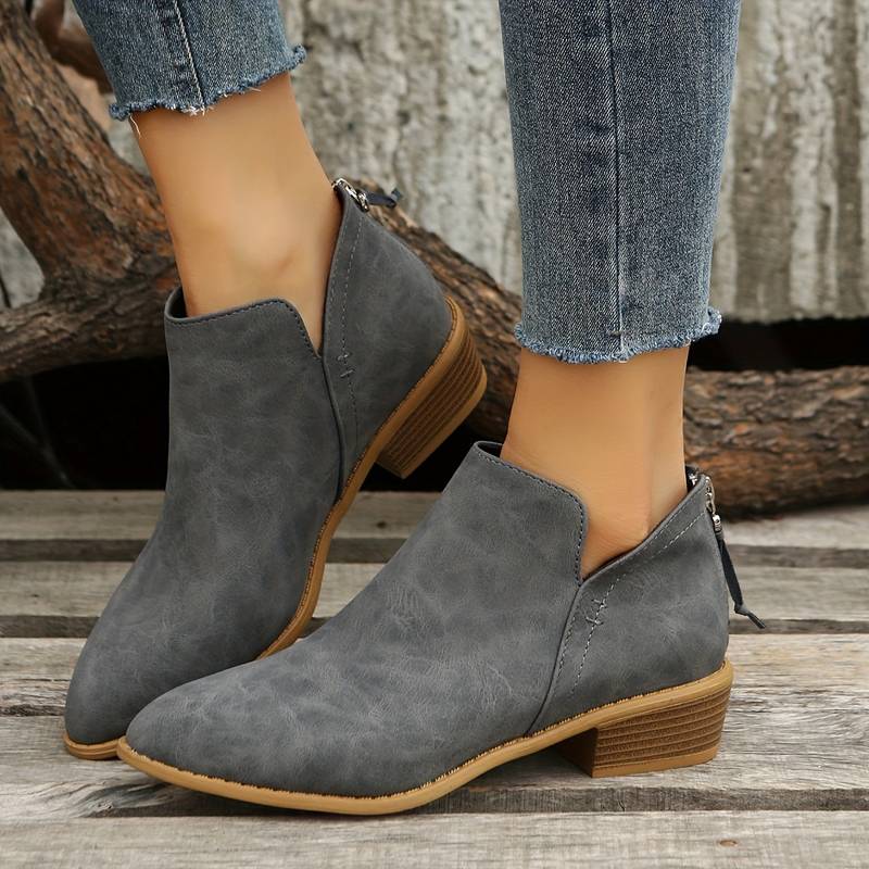Women's Suede Pointed Ankle Boots