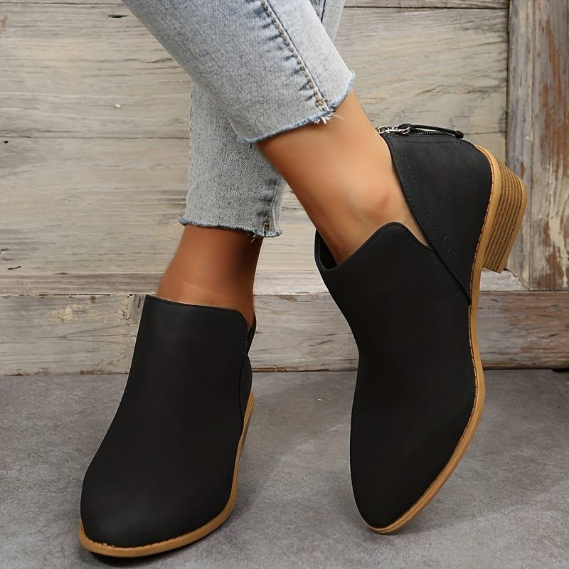Women's Suede Pointed Ankle Boots