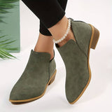 Women's Suede Pointed Ankle Boots