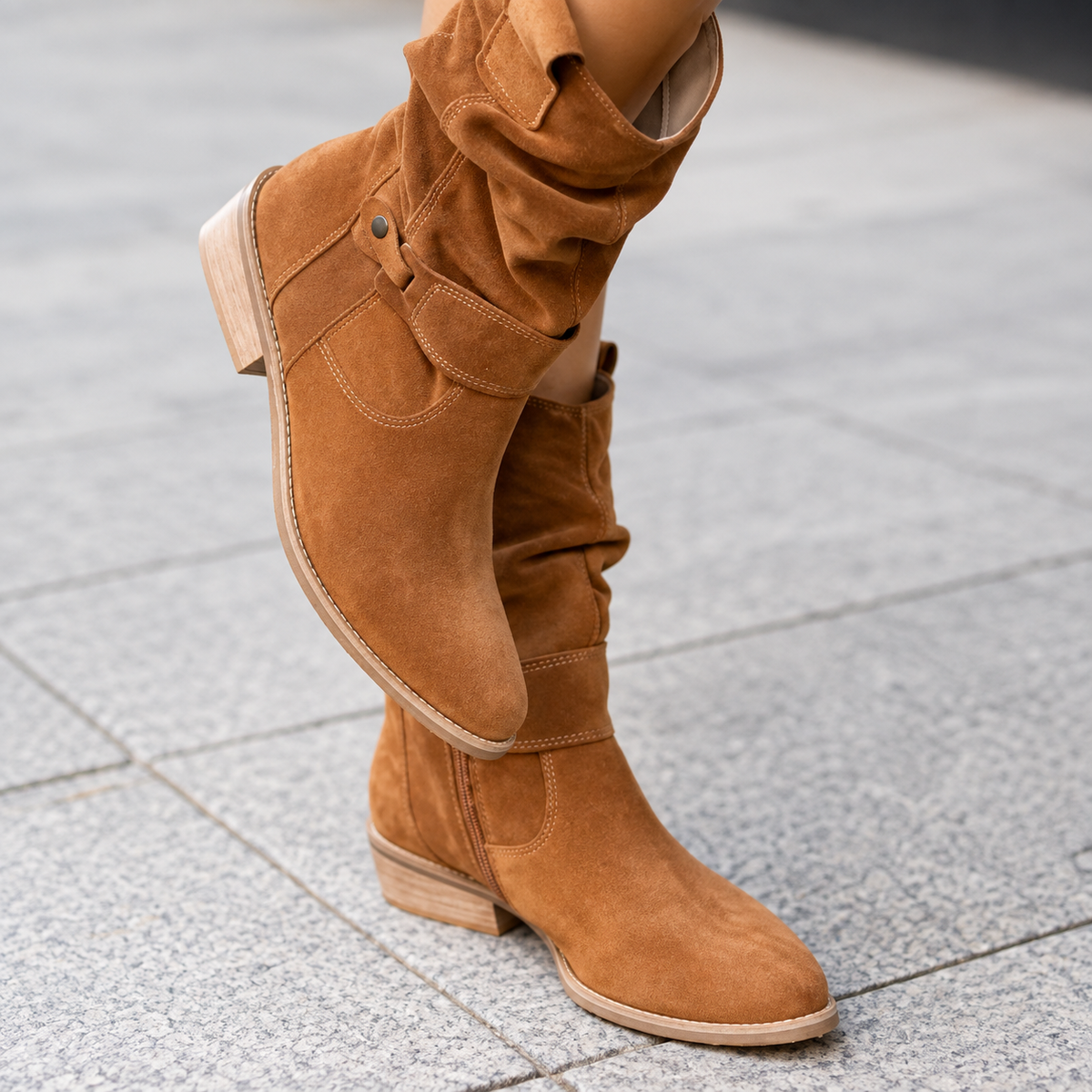 Women's Slouch Suede Ankle Boots