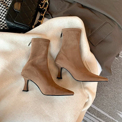Women's Suede Stiletto Ankle Boots