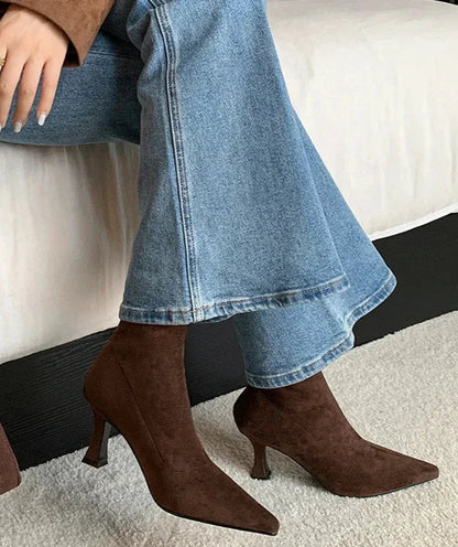 Women's Suede Stiletto Ankle Boots