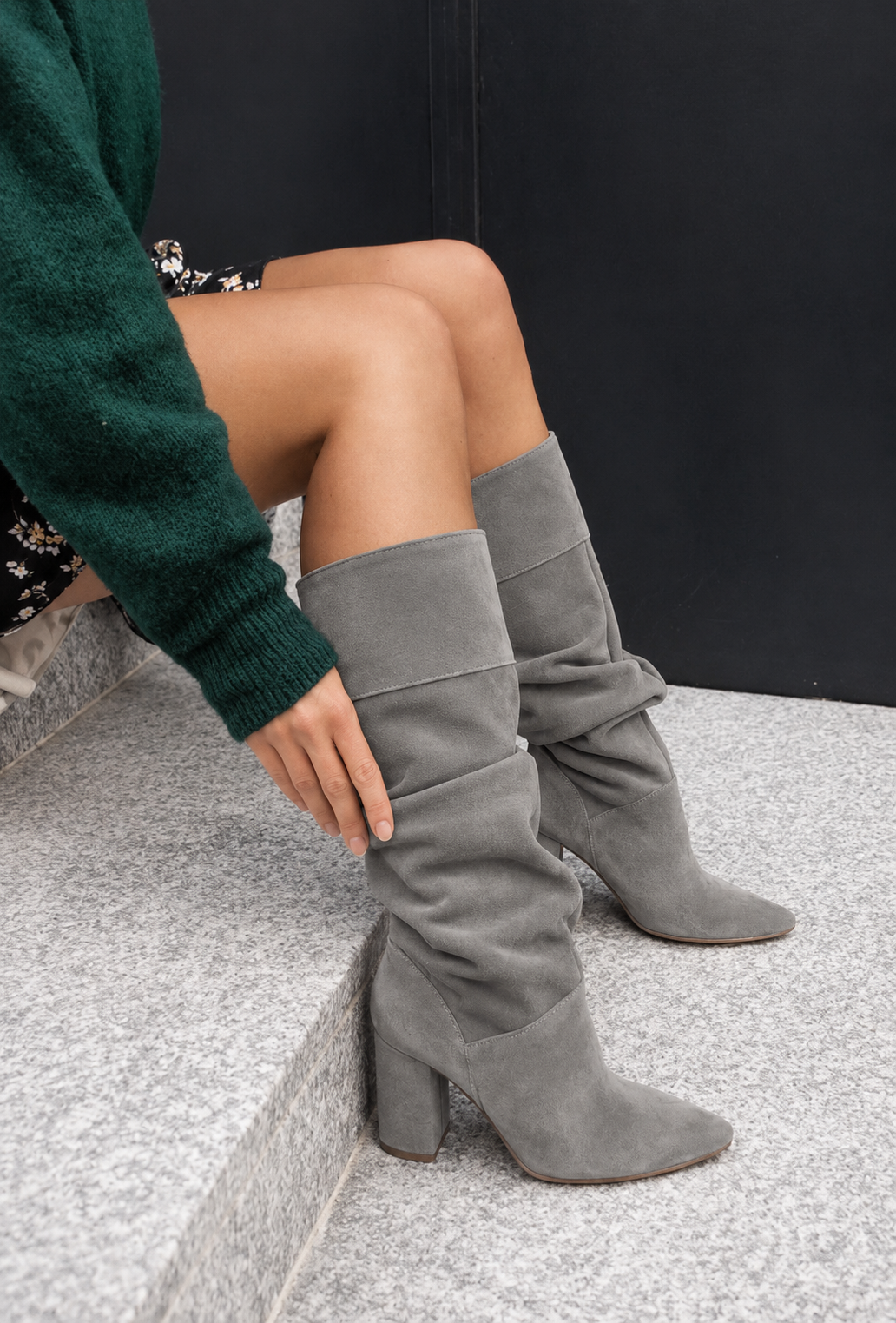 Women's Slouch Suede Knee Boots
