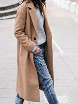 Women's Classic Camel Wool Coat