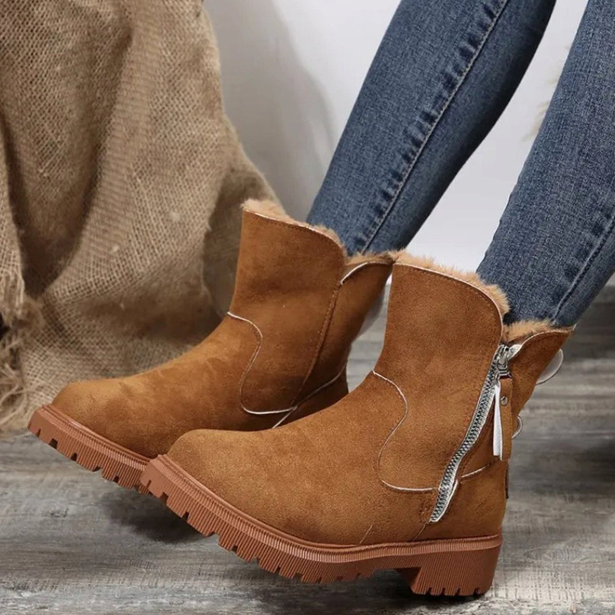 Women's Suede Winter Ankle Boots