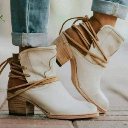 Women's Western Lace Ankle Boots