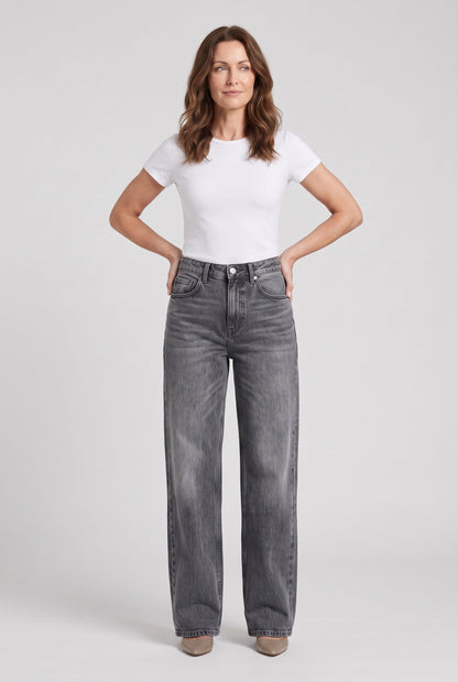 Women's Ripped Straight Leg Jeans