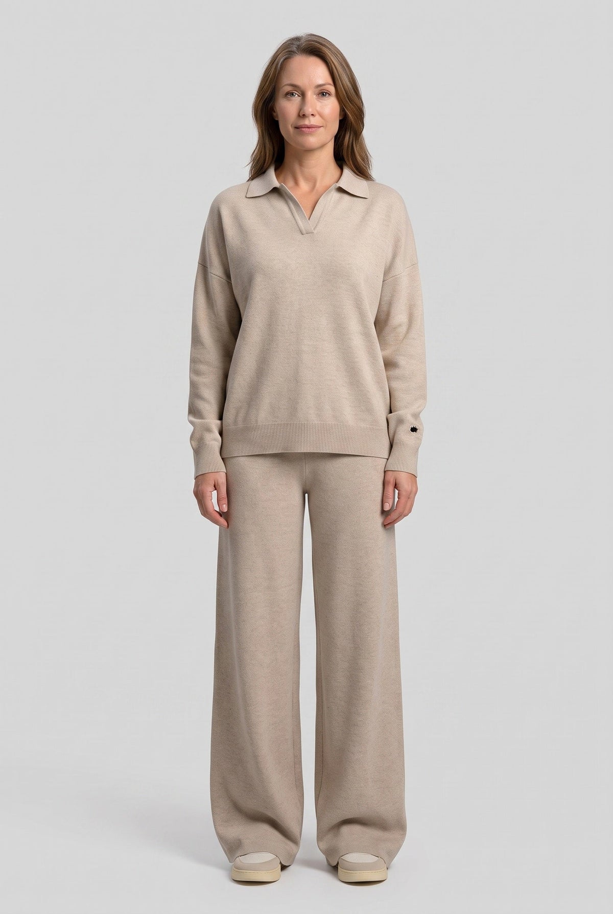 Women's Polo Knit Lounge Set