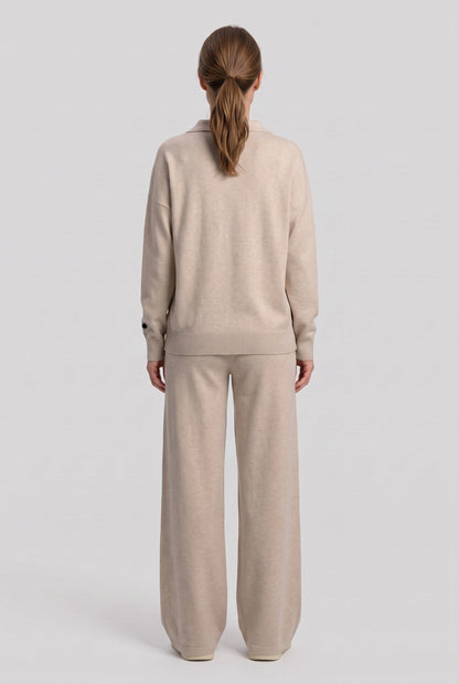 Women's Polo Knit Lounge Set