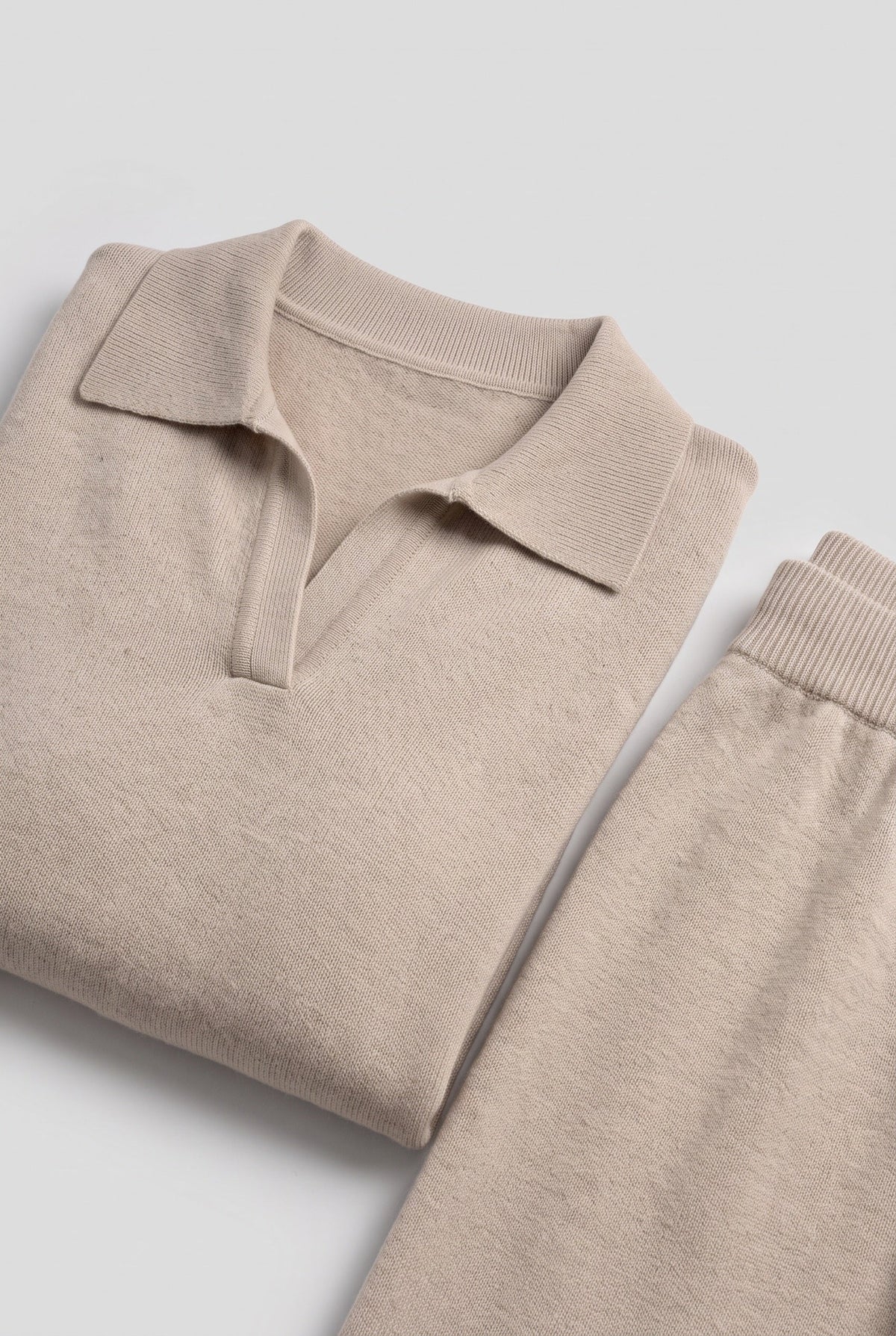 Women's Polo Knit Lounge Set